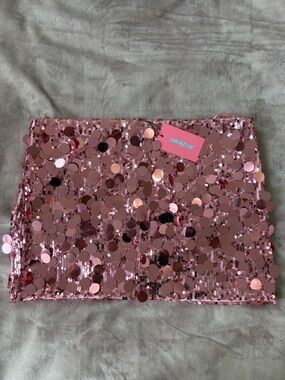 Call It Spring Rose Pink Sequin Mini Skirt